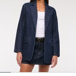 NWT Abercrombie & Fitch Oversize Denim Blazer